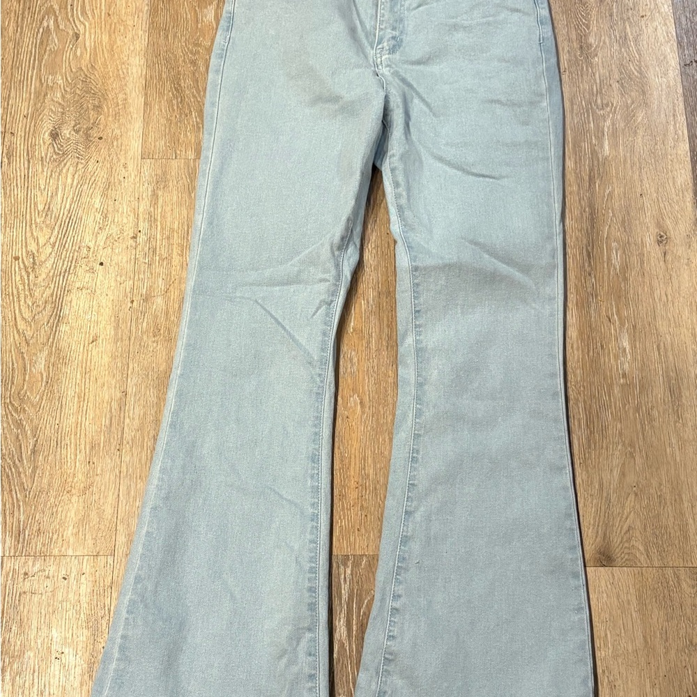 PrettyLittleThing Light Blue Wide Leg Jeans